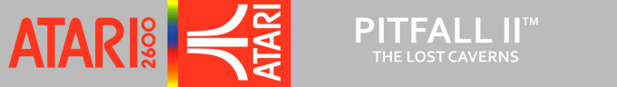 Pitfall II Lost Caverns logo for Atari 2600